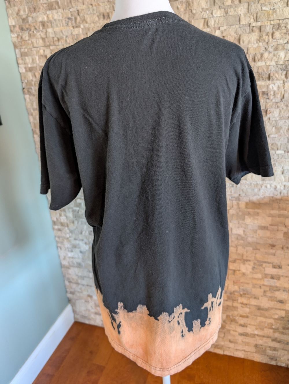 AC/DC Logo Bleached Dip-Dye Graphic T-Shirt Sz M Alt Streetwear image 2